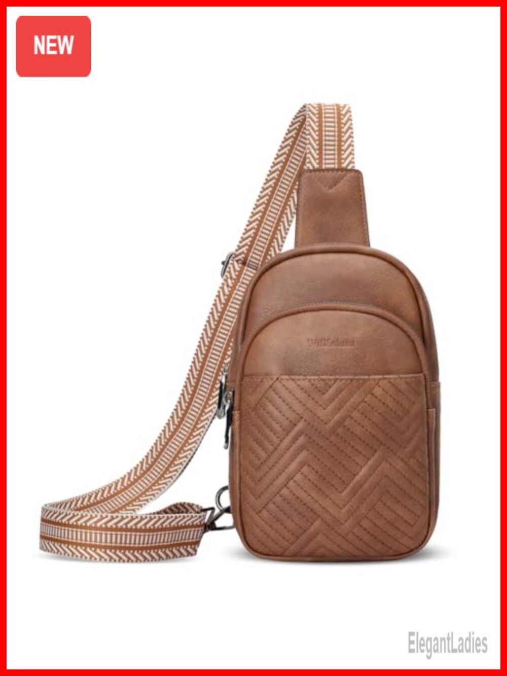 Faux Leather Anti Theft Crossbody Sling Bag RFID Wallet Travel Purse